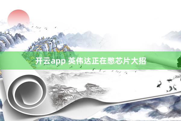 开云app 英伟达正在憋芯片大招