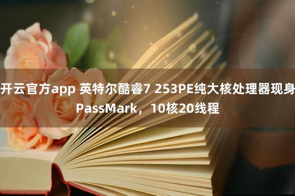 开云官方app 英特尔酷睿7 253PE纯大核处理器现身PassMark，10核20线程