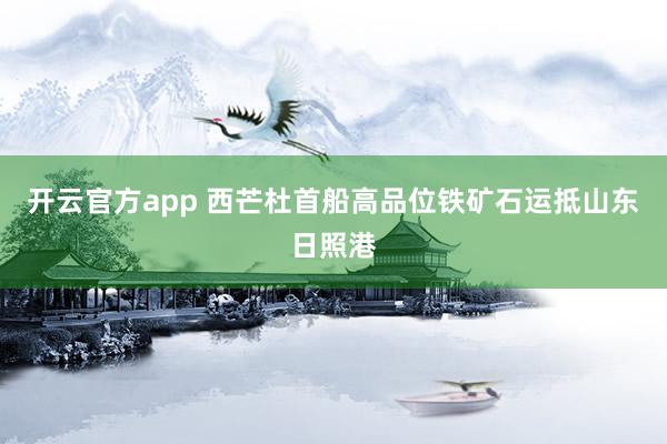 开云官方app 西芒杜首船高品位铁矿石运抵山东日照港