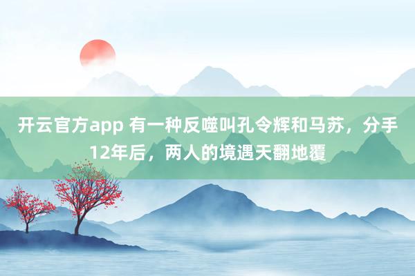 开云官方app 有一种反噬叫孔令辉和马苏，分手12年后，两人的境遇天翻地覆