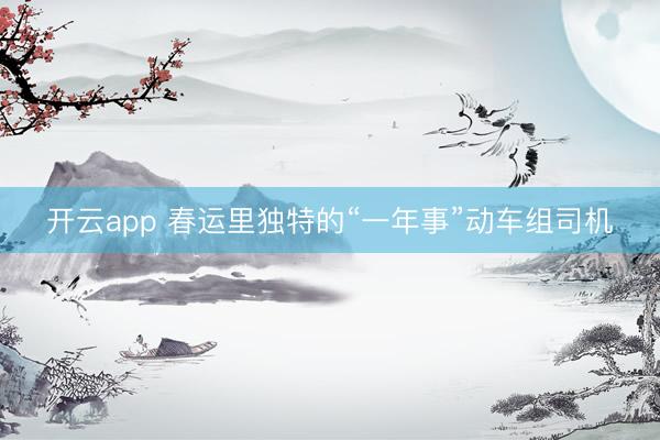 开云app 春运里独特的“一年事”动车组司机